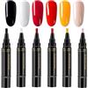 Generico Penne Smalto Gel Per Unghie 6 Colori A Asciugatura Rapida Senza UV Per Manicure Professionale Formula Resistente Scheggiature Lunga Durata Contenuto 8ml Penna Durata 3 Anni