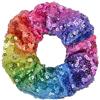 Blausky 6 pezzi di scrunchies con paillettes per donne, accessori per capelli luccicanti con morbidi lustrini, elastici spessi per coda di cavallo, accessori per capelli per donne, per carnevale e