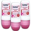 TOPDeal Isana, confezione da 3 deodoranti roll-on Soft Blossom, 3 x 50 ml