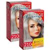 Vips Prestige Crema-tinta resistente per capelli 210 Argento platino Vip's Prestige all'olio di argan, macadamia e chia/Крем-краска для волос Серебристо-платиновый (2шт)