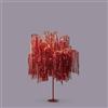 EDG Enzo De Gasperi Albero di Natale Led Frange 600 Microled H 150 Cm D 90 Cm Red