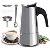 JADIAHOME | Set Caffè Premium: Caffettiera Italiana 6 Tazze - Compatibile con Induzione, Piano cottura e Gas | Caffettiera Italiana Induction | Caffettiera Induzione Acciaio Inox | Caffettiera per