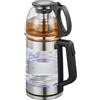 VENBER Teiera di Vetro Turca Bollitore per tè Elettrico a 2 Livelli Samovar Style Bollitore per tè autofiltrante Scaldabagno Scaldabagno per Piano Cottura