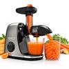 Fentic Estrattore di Succo Frutta e Verdura, Slow Juicer, 90% Resa, Grigio | Spremitura a freddo elettrica, Bicchiere succo 700ml, Contenitore polpa 1,4L, Senza BPA, Sotto 70dB, Funzione inversione