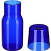 AUTSUPPL 1 set di caraffa in vetro con tazza blu tazze bicchiere acqua bicchieri trasparenti brocca tè acqua caraffa caffè caffè trasparente con coperchio dispenser per collutorio tè freddo blu