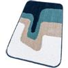 emmevi Tappeto Bagno Doccia Scendiletto Pelo Raso Morbido Assorbente Antiscivolo Lavabile 50x110 Cm Blu