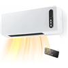 Ideal Star Termoconvettore Ceramico Elettrico da parete, con Telecomando e Timer 2 Livelli di potenza 1000W / 2000W, Display LCD