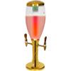 mesterth Impianto di spillatura per birra, colonna di benzina, colonna di benzina, distributore di bevande, con contenitore di ghiaccio, 3 l, con luci colorate, tubo di ghiaccio per bar, bistrò, feste