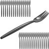 Grizzly Set di 30 Forchette in Plastica Riutilizzabili I Robuste e Lavabili in Lavastoviglie I 100% Riciclabili I Posate Riutilizzabili Color Antracite