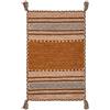 Pierre Tappeti Tappeto ANTIQUE-KILIM cuoio tessuto a mano in cotone e ciniglia cm.70x140