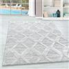Teppium Tappeto alto per soggiorno in stile boho con effetto 3D e design boho, facile da curare e moderno, con un'altezza del pelo di 20 mm Misurare: 280 x 370 cm Colore: Grigio-2