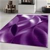 Carpetsale24 Tappeto per Soggiorno 120x170 cm Viola, Design Astratto a Onde - Tappeto a Pelo Corto per Sala da Pranzo e Camera da Letto, Morbido e Facile da Pulire