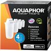 Aquaphor A5H filtro cartucce di ricambio originale per le brocche filtranti (set di 4 pezzi) per aqua dura