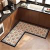 YongXinMY Tappetino da Cucina Angolare a Forma di L - Tappeto da Pavimento Antiscivolo in Fango di Diatomea Retrò, 1 Pezzo Super Assorbente ad Asciugatura Rapida Lavabile Tappeto da Bagno per Lavello