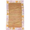HOME ZEN HOUSEHOLD LINEN Passatoia tappeto 100% cotone art. LOVE shabby chic bordato con stampa cuori (50x240 cm, arancione)