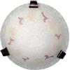 E-ENERGY Ambra Lampada Plafoniera da Soffitto in Vetro Stile Classico Rotonda Attacco E27 1 Luce 30cm Made in Italy