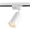 Planetitaly Faretto Led per Binario Monofase Orientabile con Attacco GU10 8W 580 Lumen Angolo 120° Alluminio 230V Luce Naturale Montaggio Semi-Incasso, Bianco, 4000K