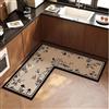 YongXinMY Tappeto da cucina angolare a forma di L, retro diatoma, antiscivolo, 1 pezzo, super assorbente, ad asciugatura rapida, lavabile, per lavello, bagno, cucina, ingresso di casa (06, 100 x 100 x