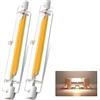 Dvnoua R7S LED 118mm 20W Dimmerabile, Lampadina R7S LED 118mm 20W Equivalente a Lampadine Alogena R7S 200W, LED COB Lineare Bianco Naturale 4000K, 2000Lumen Nessun Sfarfallio per Studio/Soggiorno, 2pcs