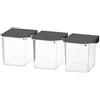 Ikea Skadis 803.469.22 - Set di 3 scatole con coperchio, colore: Grigio
