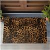 BWEGRHE Zerbino per porta d'ingresso, per interni ed esterni, lavabile, resistente, in gomma antiscivolo, in pelle leopardata, assorbe acqua e sporco, per casa, giardino, ingresso esterno, 61 x 40,6 cm