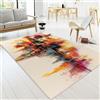 TT Home Tappeto Salotto Moderno Soggiorno Pelo Corto Moderno Motivo Astratto Colorato, Colore:Multicolore, Dimensione:120x170 cm