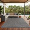 Carpettex Tappeto per esterno monocolore resistente alle intemperie, ideale per terrazze, balconi, giardini e cucine, con tessitura piatta e finitura simile al sisal, Colore: Grigio, Taglia: 120 x 170 cm