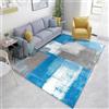 Rururug Tappeto Soggiorno Pelo Corto Tappeti Grandi Tappeto casa moderna sala giochi camera da letto per adulti cucina corridoio antiscivolo Stile inchiostro astratto blu 140 x 160 cm