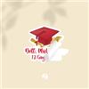 kamiustore Stickers per bomboniere personalizzati con nome e data laurea - Set di 50 o 100 adesivi chiudibusta laurea cappello rosso (100)