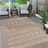 Paco Home Tappeto per esterni, terrazza, soggiorno, cucina, motivo scandinavo, motivo etnico, tinta unita, dimensioni: 60 x 100 cm, colore: beige 3