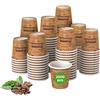 bioexxe Bicchierini Caffè Carta 2000 Pz da 75ml - Bicchieri Caffe Biodegradabili da 75ml - Bicchieri Caffe Carta Resiste a Bevande Fino ai 85°/90°- Monouso Ecologici Bio (marroni)