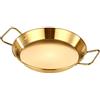TIECHUINIUB Padella professionale per paella, antiaderente, in acciaio inox, con manici antiscottatura, universale, per tutte le fonti di riscaldamento per casa, hotel, ristorante, oro, 28 cm