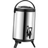 MCMUZKZS Generic Barile Isolato in Acciaio Inox con Doppio Rubinetto Resistente Alle Alte Temperature Secchio per Bevande Calde E Fredde Dispenser per Eventi, 8L