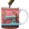 Generico Tazza da cucito , tazza per macchina da cucire,Tazza da caffè per amante del cucito | Tazza da caffè trapuntata per cucire sicura per microonde 3DNovelty per il compleanno delle donne, persone a cui