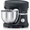 SEVERIN KM 3898 Impastatrice per Dolci, Pane e Pizza, Robot da Cucina da 1000 W Fino a 3 kg di Impasto, Robot da Cucina Multifunzione con Gancio per Impasto, Frusta e Sbattitore