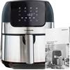 InnovaGoods® Friggitrice ad aria 3,5 litri, friggitrice 1400W, airfryer +100 ricette in IT, Friggitrice 8 programmi, touch screen, cestello antiaderente e flusso d'aria a 360° ideale per 2-3 persone
