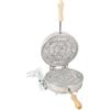 CBE elettrodomestici n. 8090100 Biscottiera elettrica Rosone Tonda Sottile, 600 W, Alluminio per Uso Alimentare, Cromato