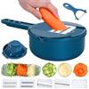 Generic Affettatrice multifunzione mandolina; tritatutto per verdure; affettatrice per verdure; affettatrice per alimenti; tritatutto per alimenti; contenitore per tritatutto; tritatutto per cipolle
