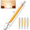 Wenuan R7S LED 78mm Dimmerabile,Lampadine LED R7S 10W Bianca Calda 3000K 1000LM,Equivalenti a R7S 100W Lampada Alogena,COB LED Lineare Lampadine,Nessun Sfarfallio,Illuminazione Fascio 360°,pacco da 4