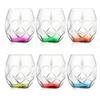 RCR Cristalleria Italiana Linea Alkemist | Bicchieri Acqua in Vetro Fondo Colorato Set 6 Bicchieri di Cristallo 35 Cl