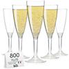 Generic GM 800 Pezzi Bicchieri Flute Trasparenti cc.120, Calice Monouso, Usa e Getta, per Prosecco, Champagne, Bollicine, per Bar o uso Casalingo, in PET Riciclabile