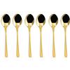Sambonet - Taste Set di 6 Cucchiaini da Caffè in Acciaio Inox, Cucchiai da Dessert finitura PVD, Lavabili in lavastoviglie, Gold