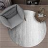 ARUGYTEI Tappeti rotondi,Grigio bianco astratto,Grey-white, ø 200 cm,Tappeto Rotondo per Soggiorno Moderno Pelo Corto, Tappeto Camera da Letto grande Salotto Decorazione