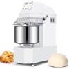 LEEVOT Impastatrice Planetaria, 1800W Planetaria Professionale, Ciotola in Acciaio Inossidabile da 30L, 12KG di Farina, 16KG di Impasto, 2 Velocità Regolabili, Spegnimento Automatico (con protezione).