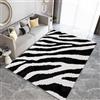 Generico Tappeto Con Stampa Zebrata Tappeto Salotto Moderno Poliestere Stampa 3D Tappeti Camera Da Letto Rug Cucina Antiscivolo Lavabile Per Tavolino Da Salotto,Bagno,Tappeto Cameretta 160 x 230 cm