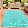 CARPETIA Tappeto per esterni idrorepellente resistente alle intemperie tappetino da campeggio tappetino da picnic in plastica per giardino terrazza motivo a diamante petrolio 150 x 220 cm