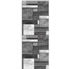 ZUZEKU Tappeto passatoia da cucina, lavabile, antiscivolo, motivo geometrico, vintage, grigio, lungo, per corridoio, soggiorno, camera da letto, venduto al metro, personalizzabile, 100 x 240 cm