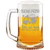 Colorfamily Boccale Birra Papà Personalizzato CON NOME 50 cl Buona prima festa del papà cuori birra e biberon Idea regalo