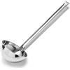Forgast Mestolo Monoblock in Acciaio Inox, da Cucina con Manico Lungo, Cucchiaio da Salsa, per Brodo, Salsa e Zuppa, Utensile da Cucina, Argento, Diametro 18 cm, Capacità 1,5 litri
