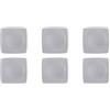 Excelsa Eclipse Set 6 Piatti Piani Quadrati, Ceramica, Grigio Opaco